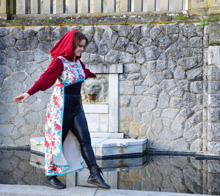 Grown Up Red Riding Hood - Floral Tailcoat