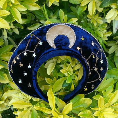 Moon & Stars Headpiece with Matching Earrings and Mask